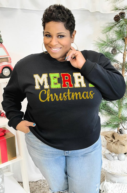 Merry Christmas Ideal Chenille Sweatshirt
