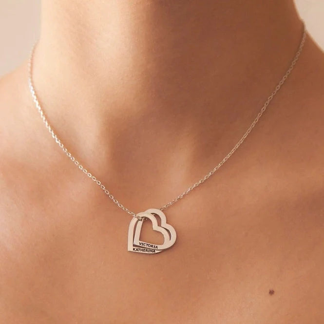 PREORDER: Custom Heart Name Necklace in Three Colors