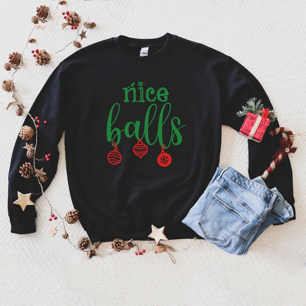 Nice Balls Graphic Sweatshirt