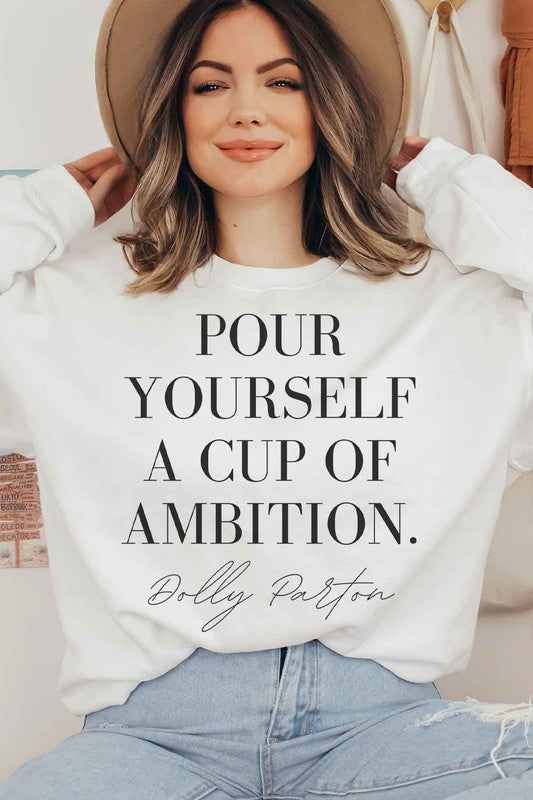 CUP OF AMBITION DOLLY GRAPHIC SWEATSHIRT
