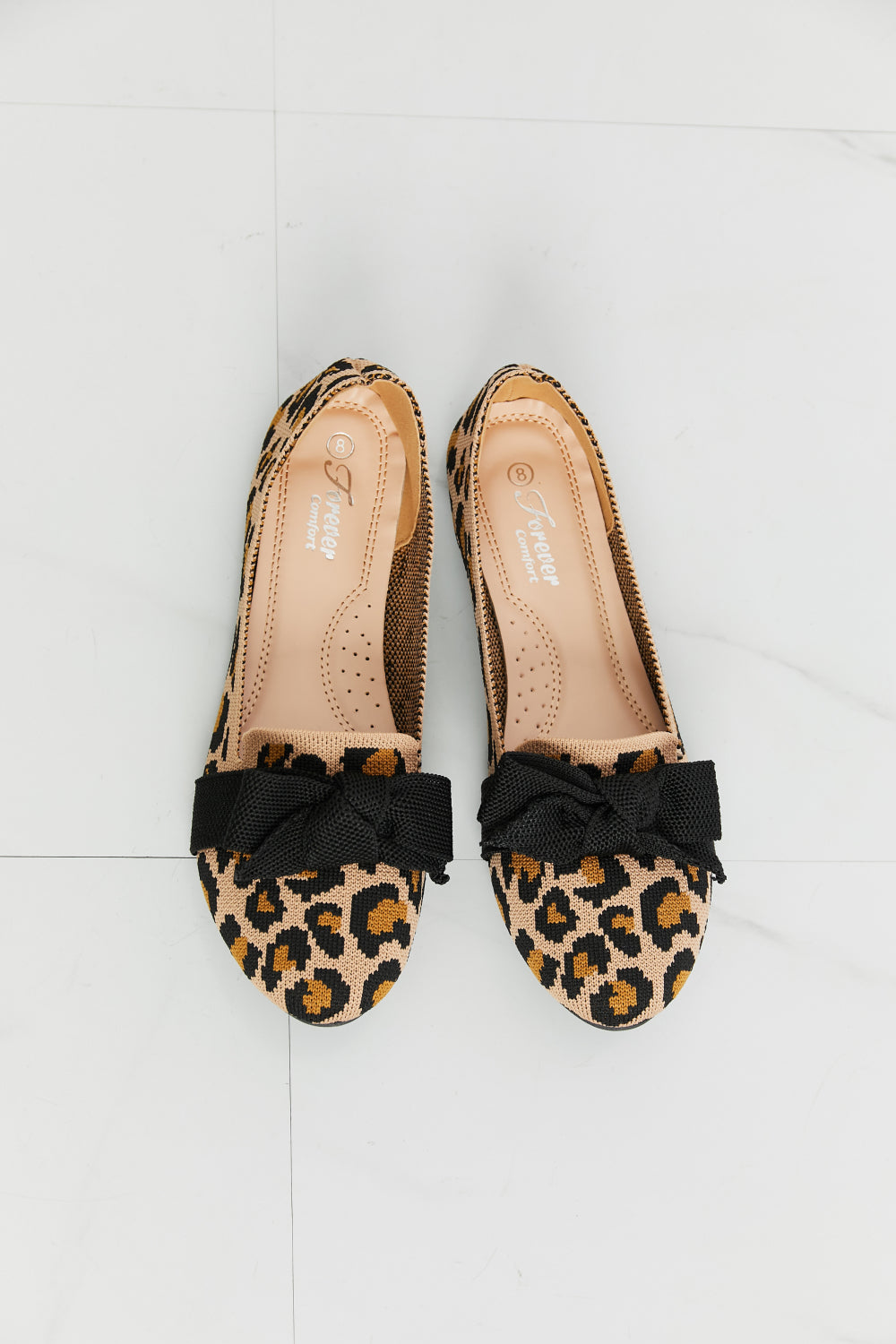 Forever Link Leopard Bow Detail Flats